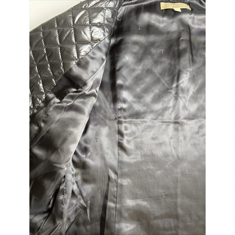 Talbots Women's Size M Quilted Puffer Vest Black Pockets Zipper Whimsigoth‎ - Picture 8 of 8